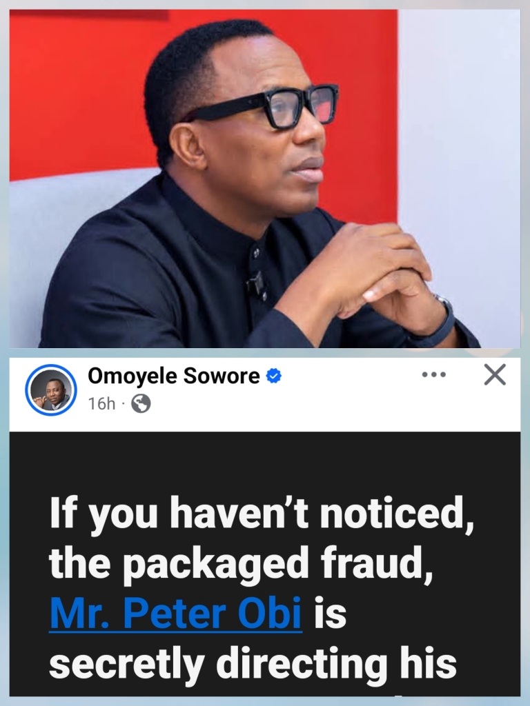 2027: 'Peter Obi is a packaged fraud, positioning to be Atiku's SGF' - Sowore
