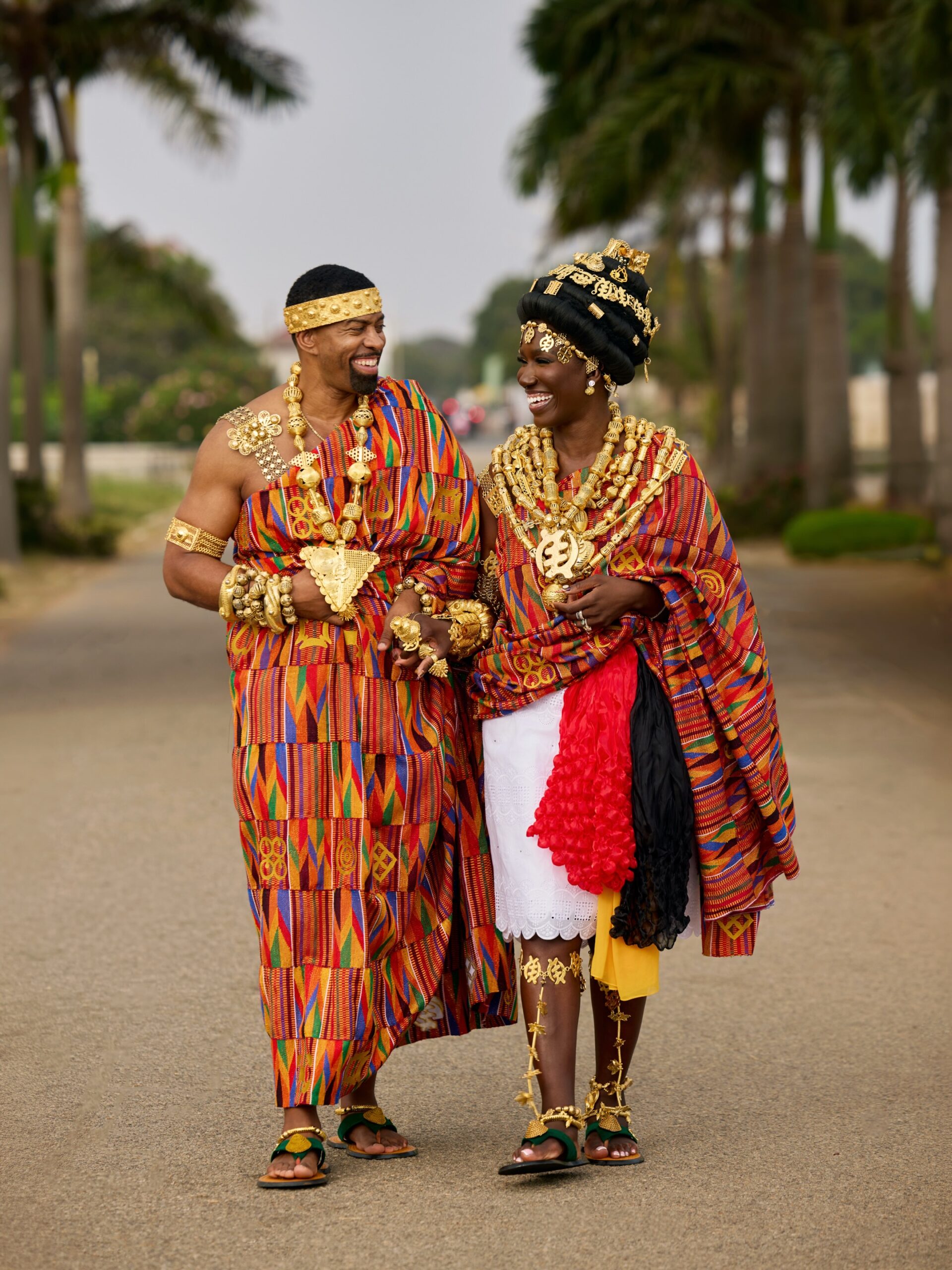 Kente, Gold & Couple Style! See Bozoma Saint John and Keely Watson’s Ghana Wedding Looks