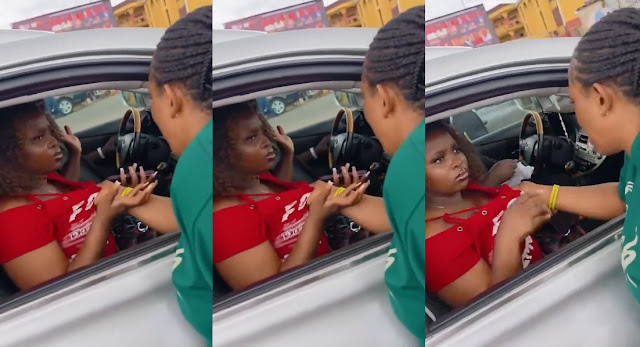 Woman Confronts Cheating Husband And Side Chick On The Road (Video)
