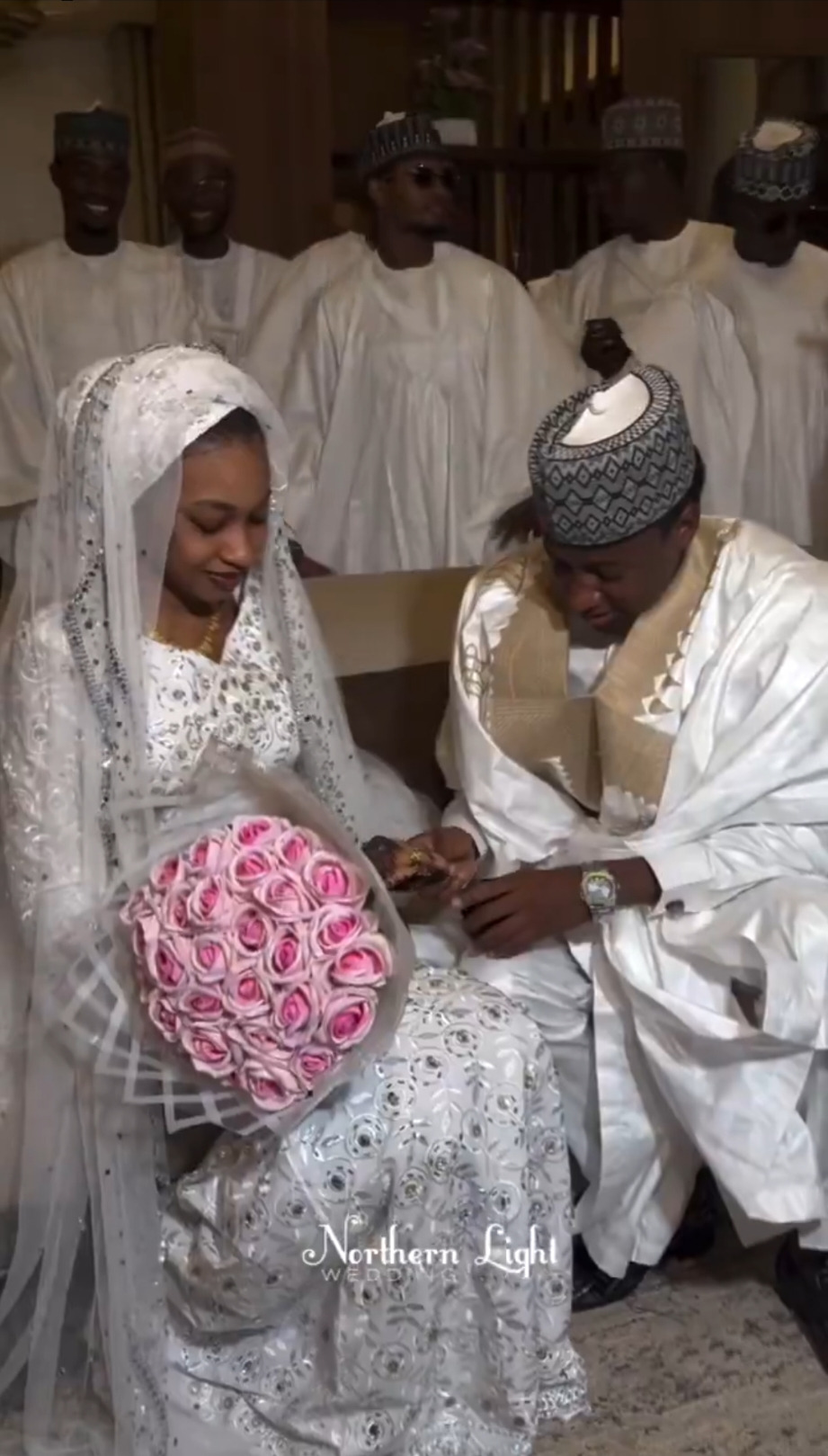 Groom’s Hands Shake While Putting Ring On Bride’s Finger