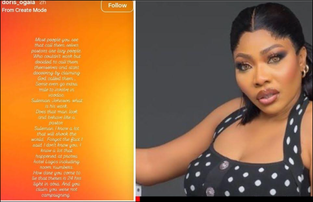 EX Actress Doris Ogala Calls Out Apostle Suleman After He Said There Is Light In Abia State 247