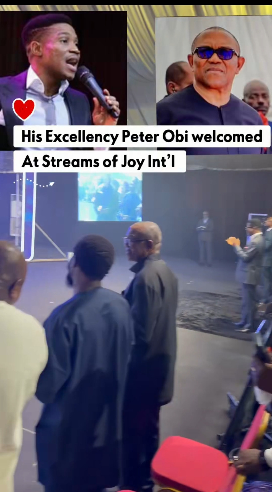 Pastor Jerry Eze Announces Peter Obi’s Presence In Church (Video)