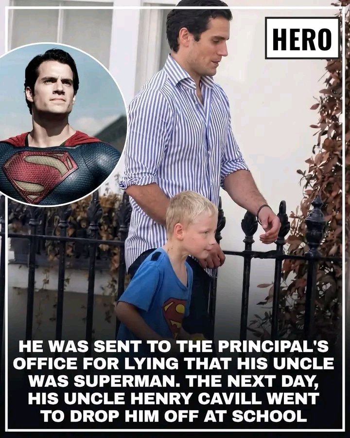 Superman Actor Henry Cavill Surprise Nephew School To Prove He Is His Uncle.