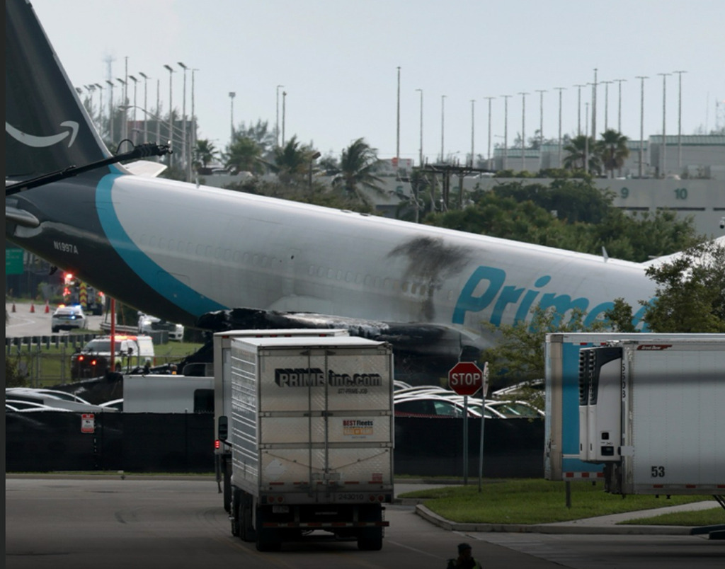 Amazon Cargo Plane Crashes At Miami Airport, 5 Dead, 5 Injured