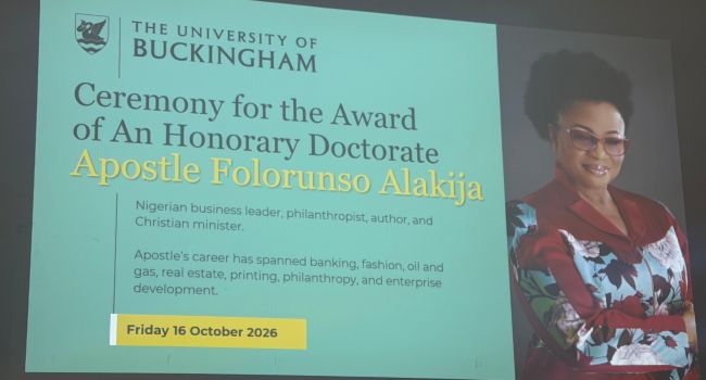 Folorunsho Alakija Conferred With Honorary Doctorate By UK’s Buckingham University