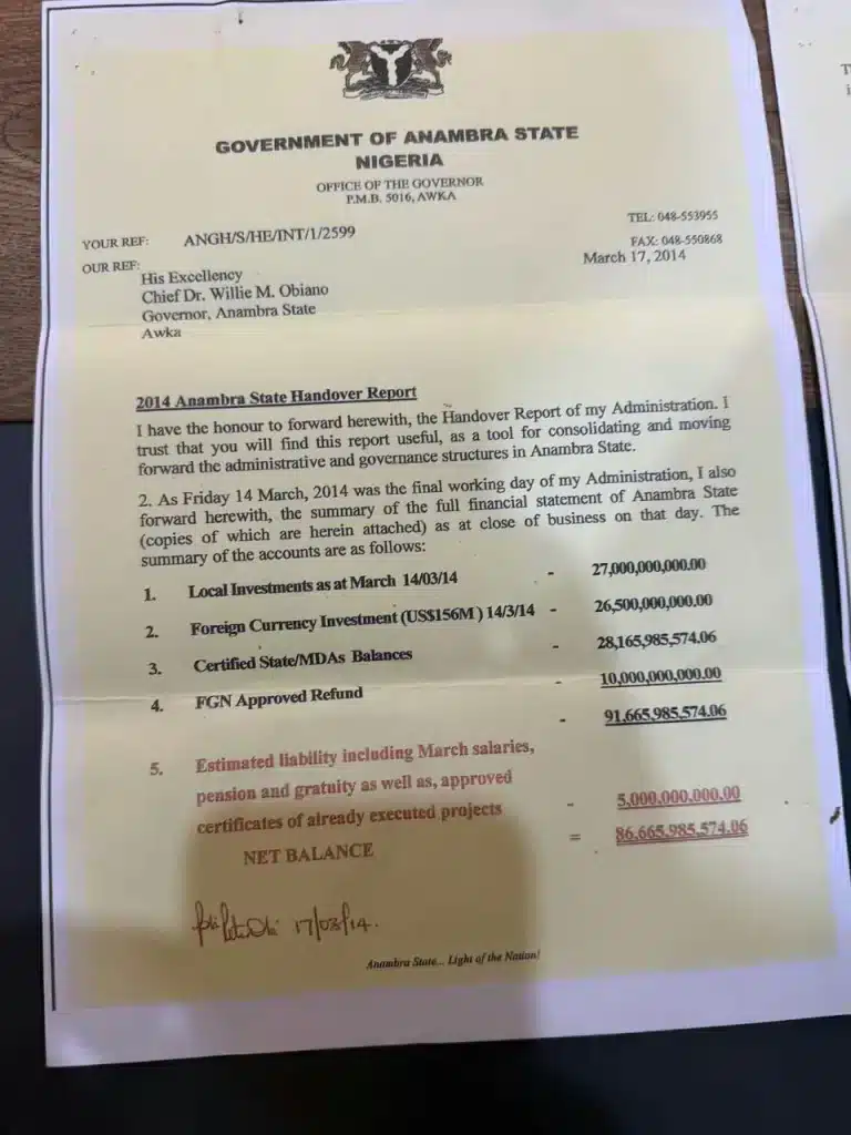 Anambra Debts: Peter Obi releases financial records when he left office in 2014