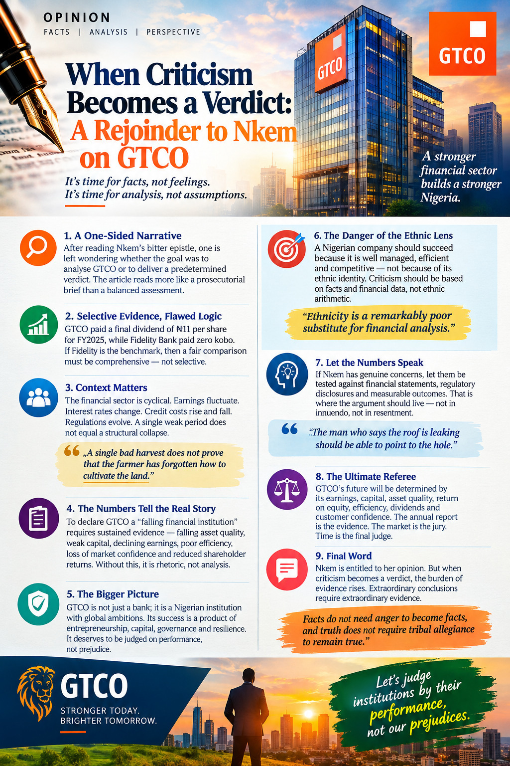 When Criticism Becomes A Verdict: A Rejoinder On GTCO