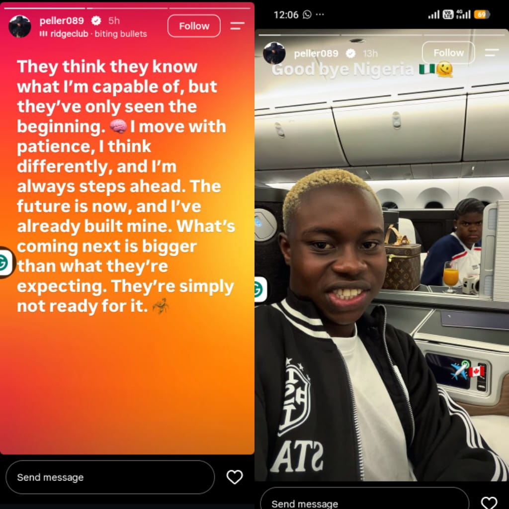 “They think they know what I’m capable of” – Peller shares cryptic post as he jets off to Canada with wife, Jarvis