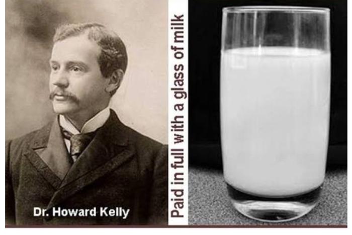 She gave a hungry boy a glass of milk in the 1800s, years later he became the doctor who treated her