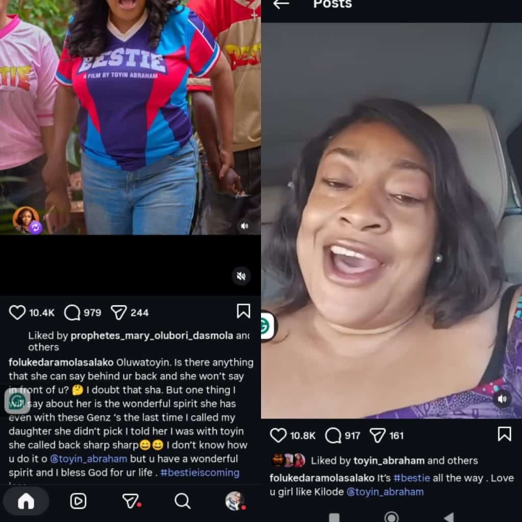 “One thing I know is she is a wonderful spirit” – Foluke Daramola vouches for Toyin Abraham following leaked audio, addresses critics