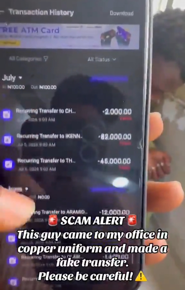 NYSC Corps Member Caught Using Fake Transfer Alert To Buy Iphone XR In Lagos