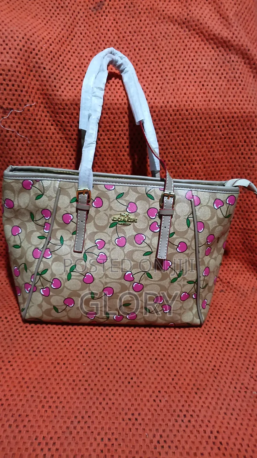 Stylish Cherry Print Tote Bag for Ladies