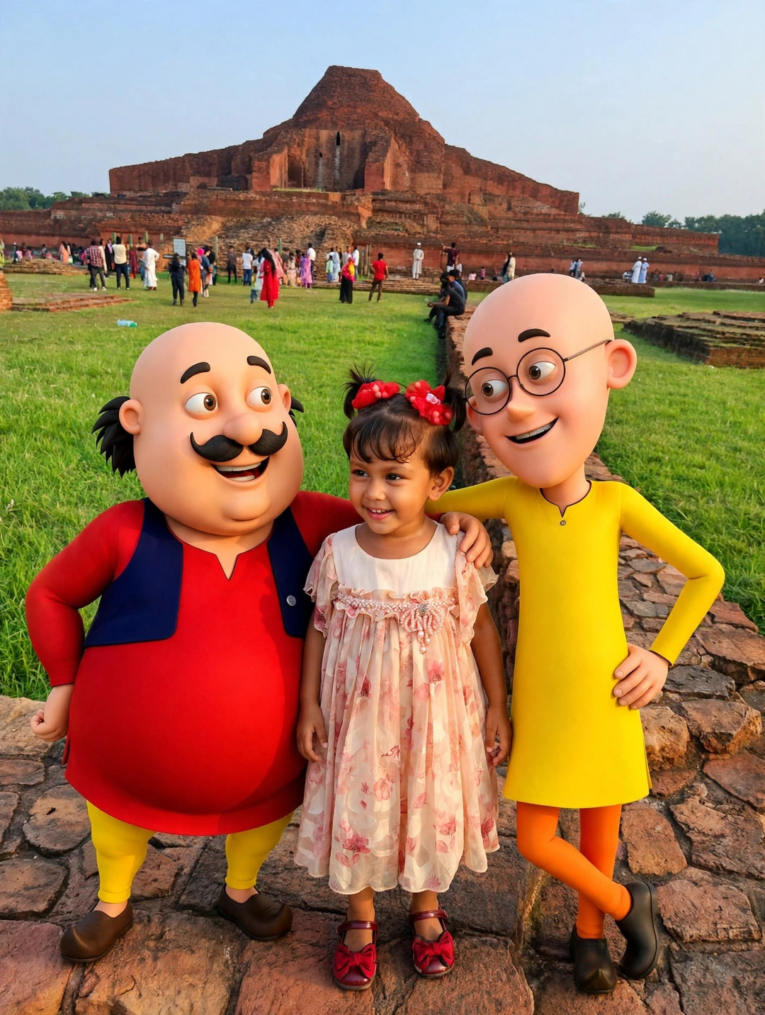 What Do You Think About This Cartoon Family Visiting An Ancient Historical Site?