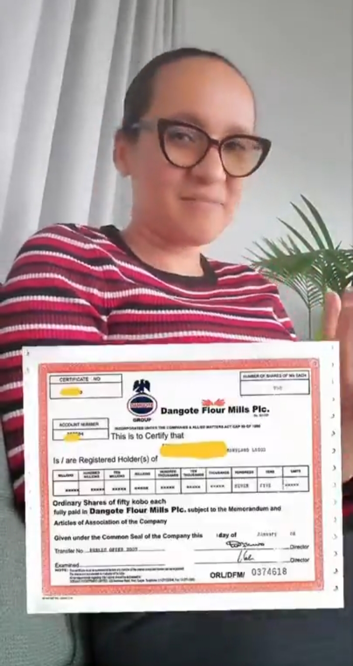 She Invested ₦11k In Dangote Shares In 2007, See What It Became (Photos/Video)