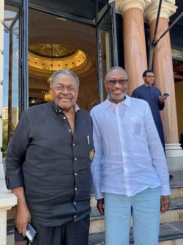 Billionaire Bizman Femi Otedola Photographed With Billionaire TelCom CEO Mike Adenuga
