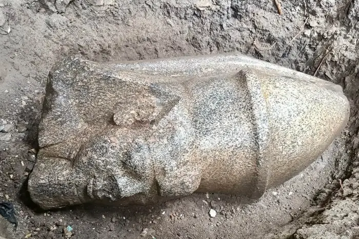 Farmer accidentally digs out statue head of pharaoh who enslaved Israelites in the bible while working on his land
