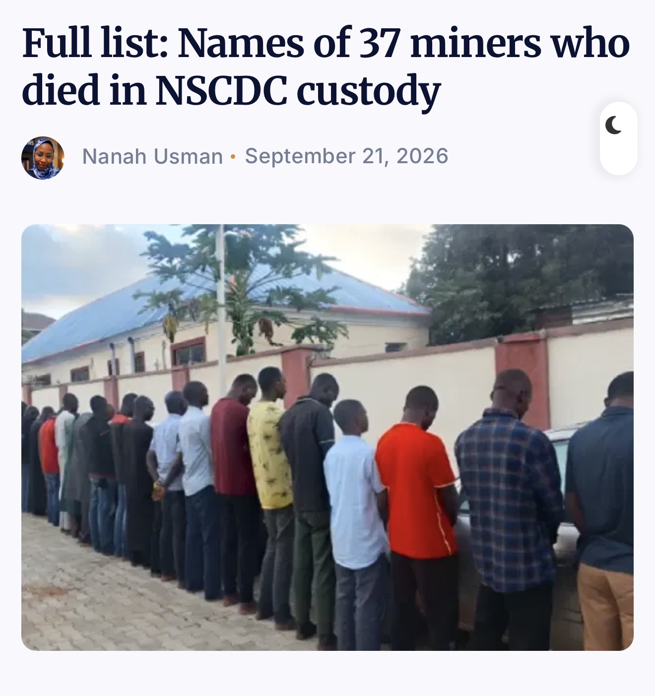 Full List: Names Of 37 Miners Who Died In NSCDC Custody
