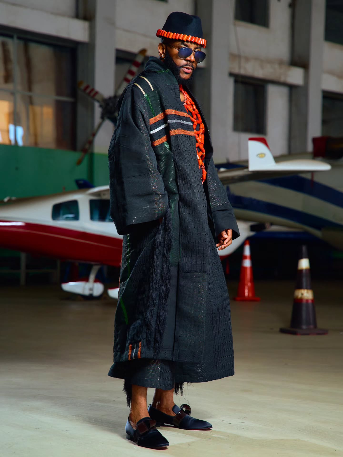 Ebuka Obi-Uchendu Goes Cultural in Custom Atafo for His Second BBNaija Season 11 Finale Look