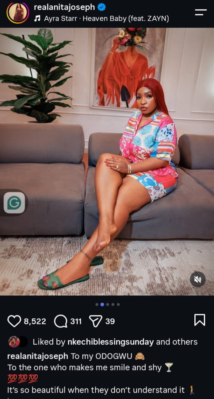 Anita Joseph writes note to her Odogwu hours after being dragged by her ex-husband’s new partner