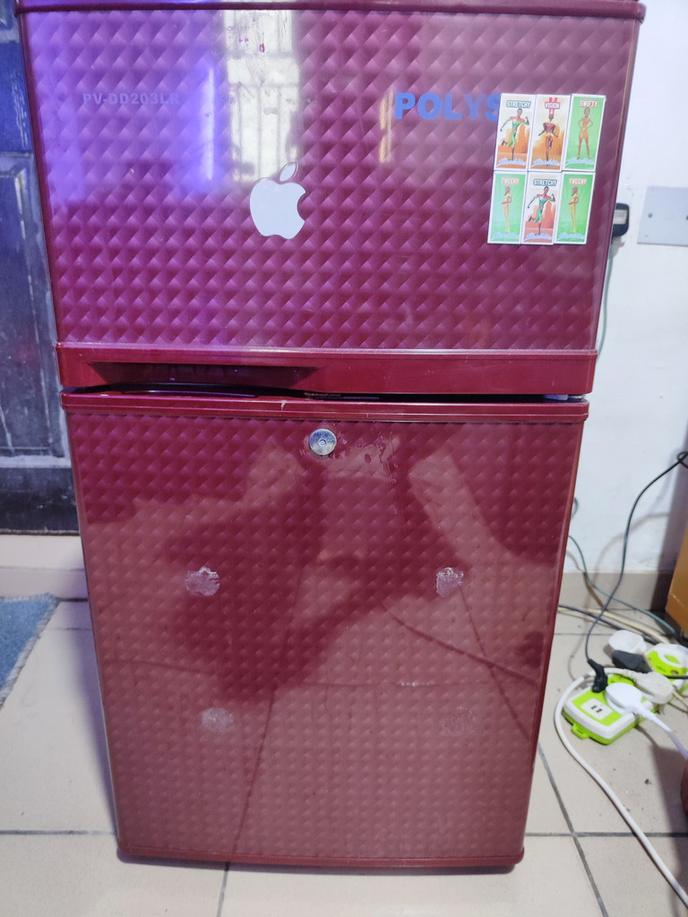 Polyster 80litres double door fridge for sale