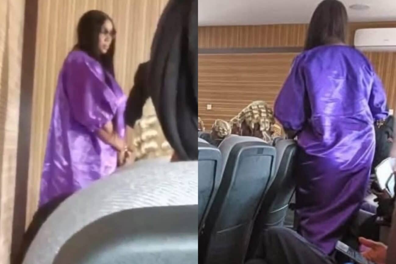 “Husband snatcher who is taking her in-law to court” – Drama as crowd bully Judy Austin for dragging Rita Edochie to court (Video)