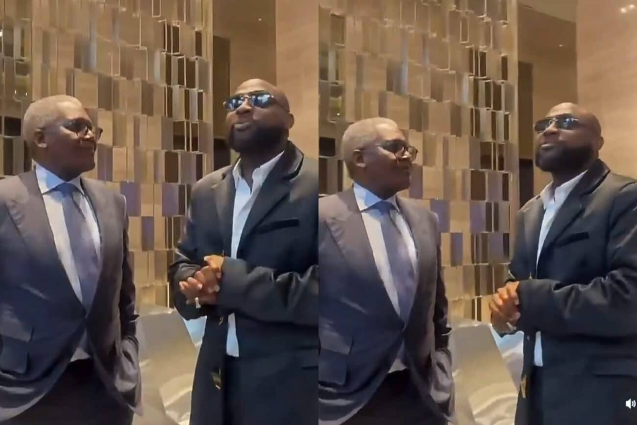 Moment Davido questions Aliko Dangote on why people should buy Dangote shares (Video)