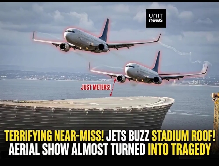 Moment Airlink Embraer Jets Flew Dangerously Low Over DHL Stadium In Cape Town