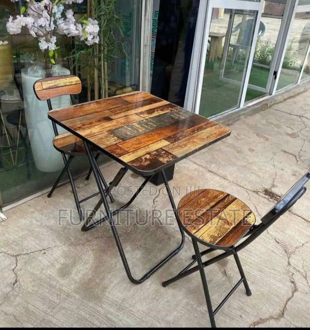 Foldable Computer Table With 2 Chairs