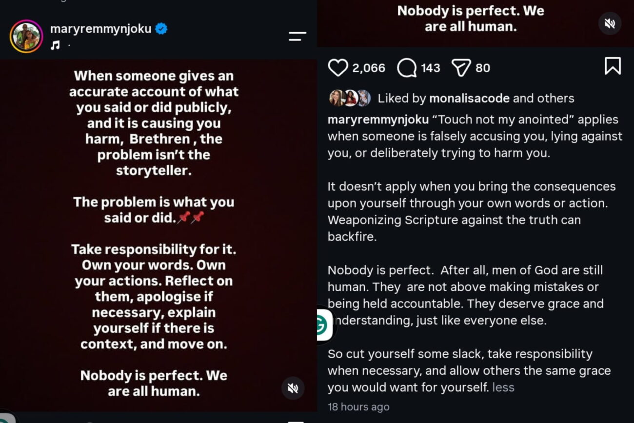 “Touch not my anointed applies only when you are falsely accused” – Mary Njoku schools Christians for weaponising scriptures