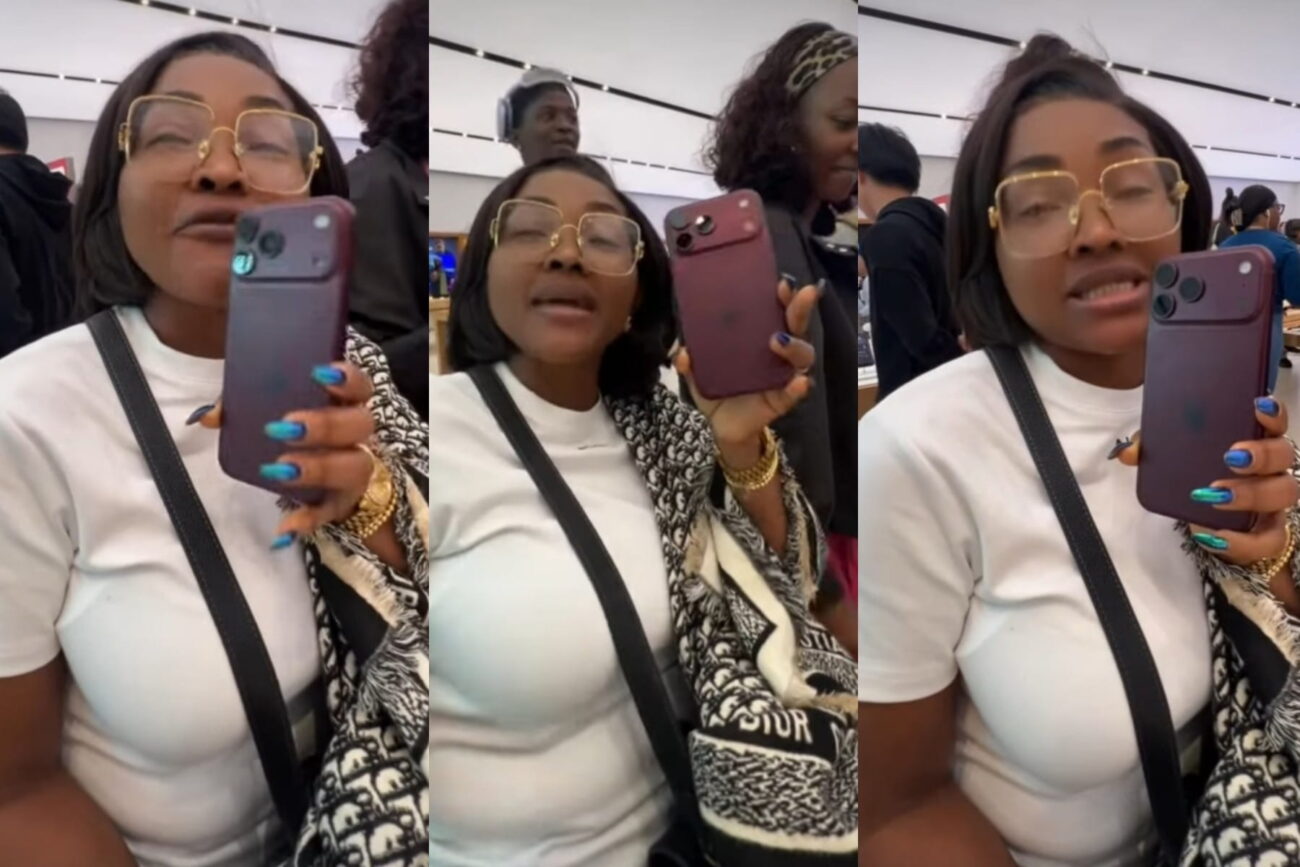 “I am the first Nigerian celebrity to buy it in an Apple Store” – Mercy Aigbe brags as she buys herself and her kids the new iPhone 18 (Video)