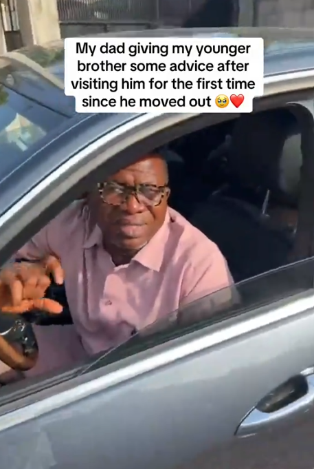 Nigerian dad visits his son for the first time since he moved to his apartment four years ago (WATCH)