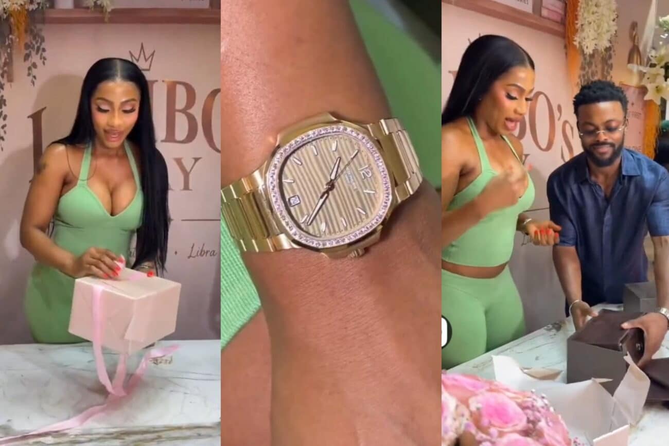 Mercy Eke receives a Patek Philip watch worth millions at her birthday party (Video)