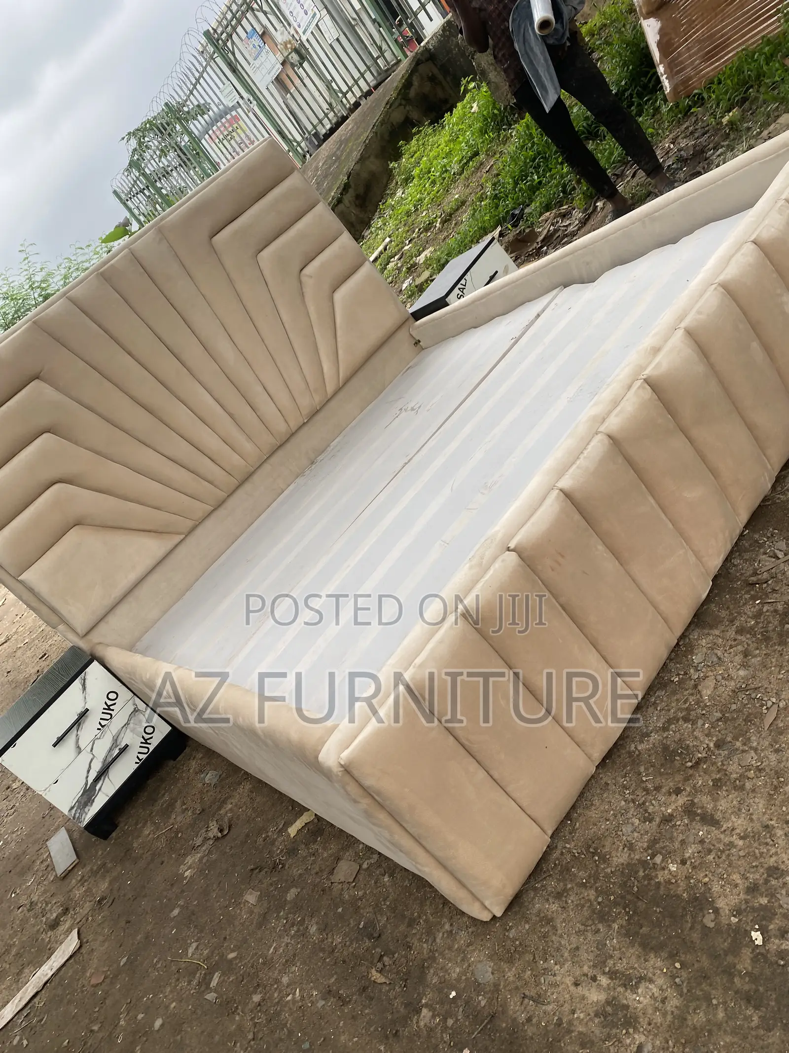 6 by 6 Padded Bedframe Available for Instant Pickup