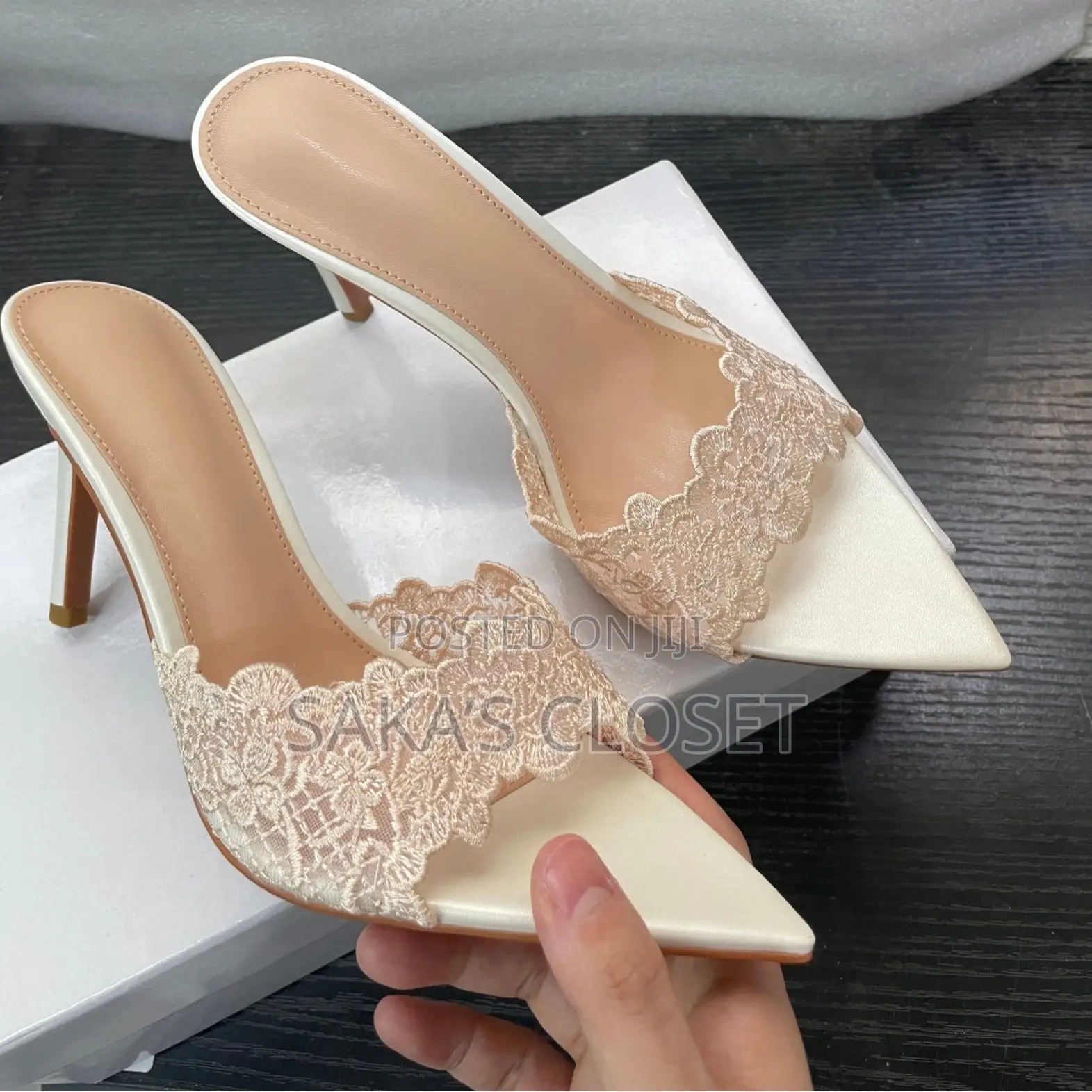 Lace Heal Slippers