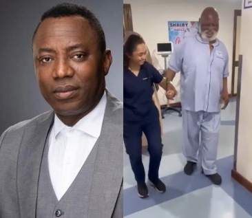Sowore reacts as video of former Nigerian leader Abdulsalami featuring in an Indian hospital promo surfaces