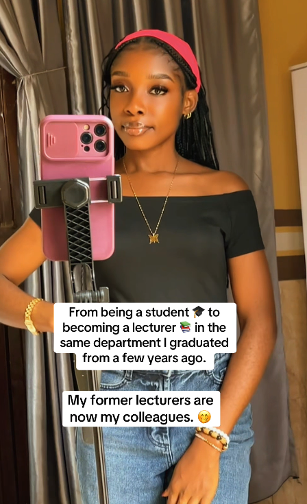 Lady shares lovely full-cricle moment of how she’s become a lecturer in the same department she graduated from a few years ago (WATCH)