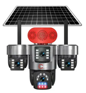 4g Solar 3 Lens CCTV Camera PTZ Aov Smart Wireless Night Vision