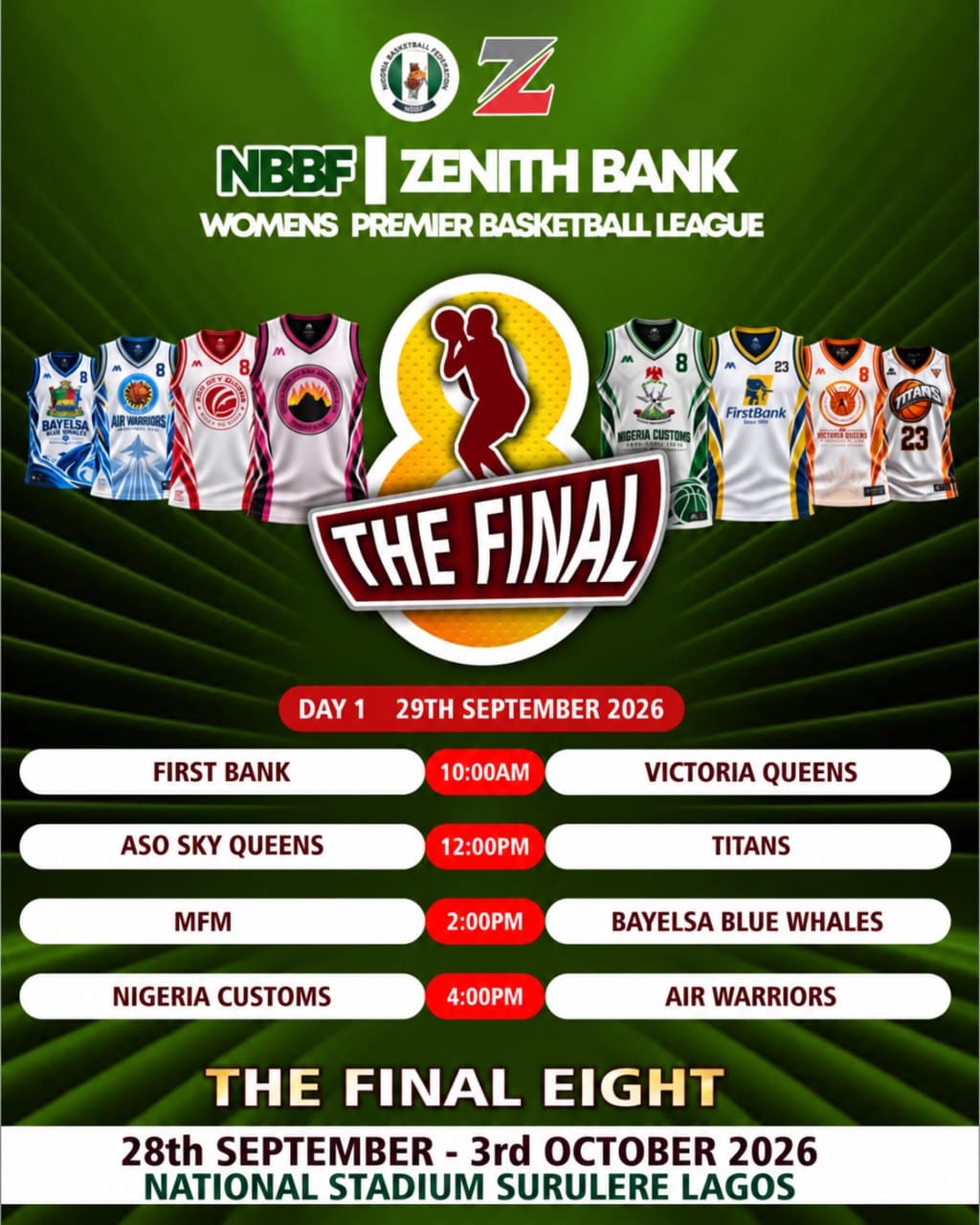 Nigerian Women's Basketball League Final 8 Begins Today