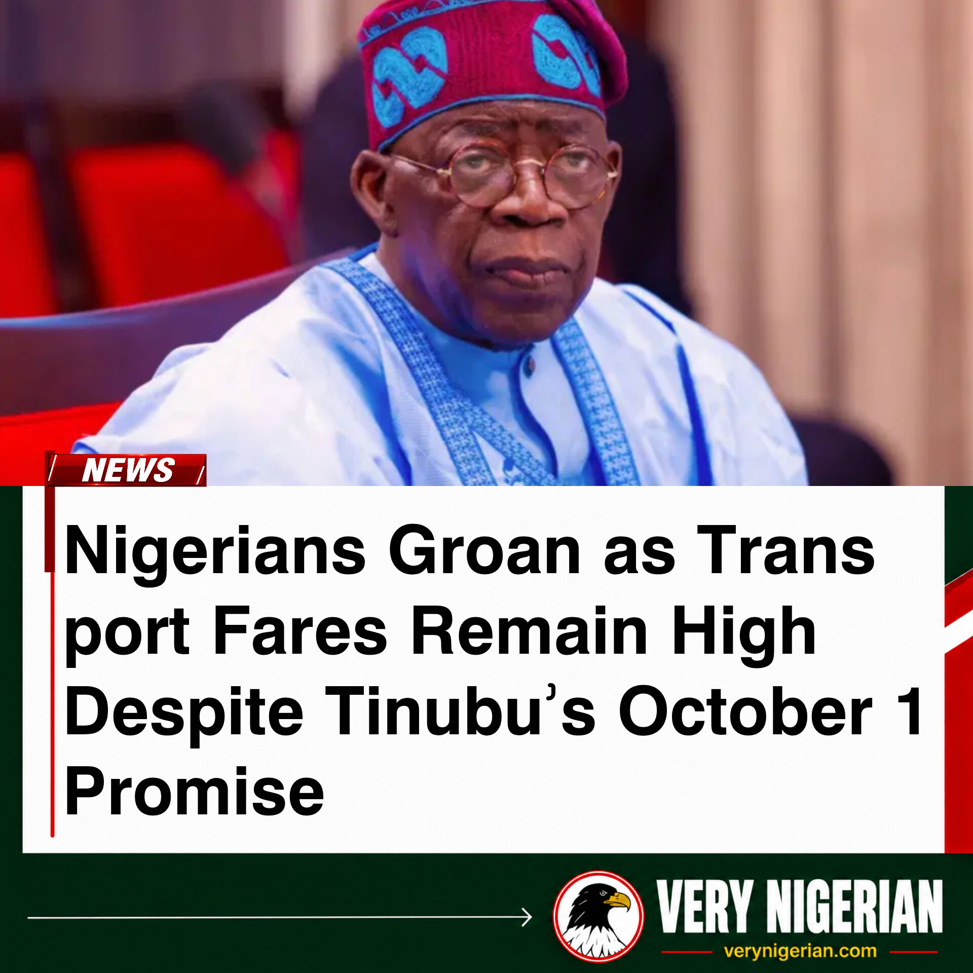 Nigerians Groan As Transport Fares Remain High Despite Tinubu’s Promise