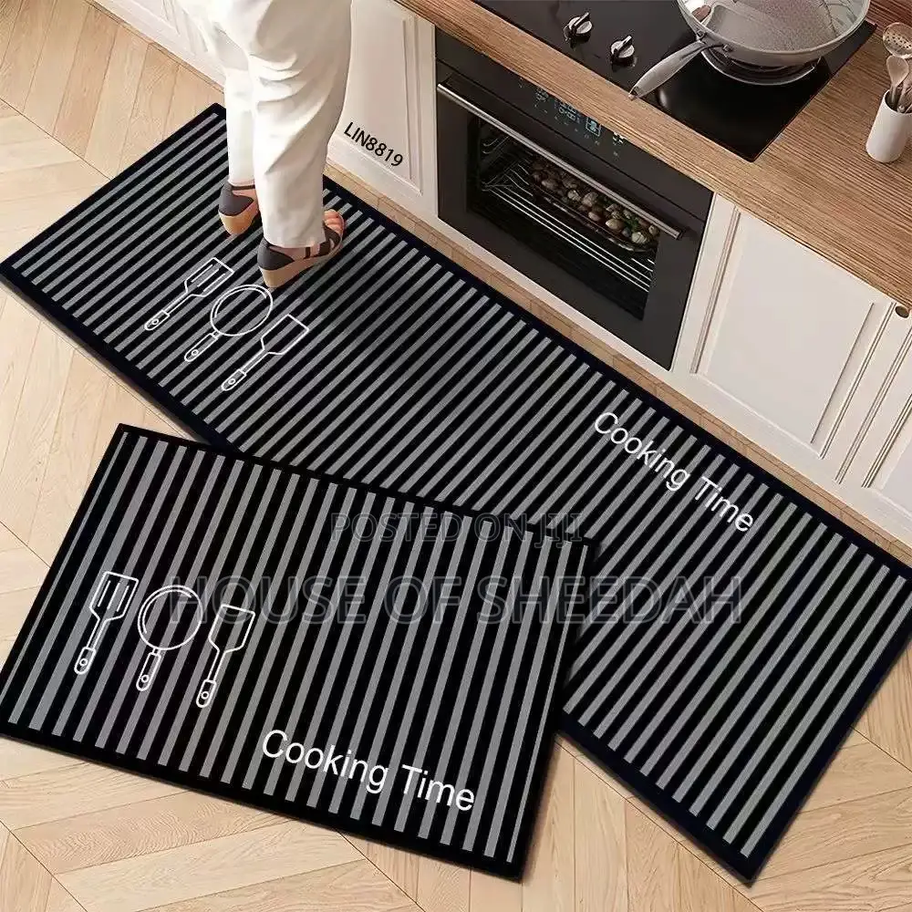 Two-Piece Absorbent Non-Slip Kitchen Mat Set