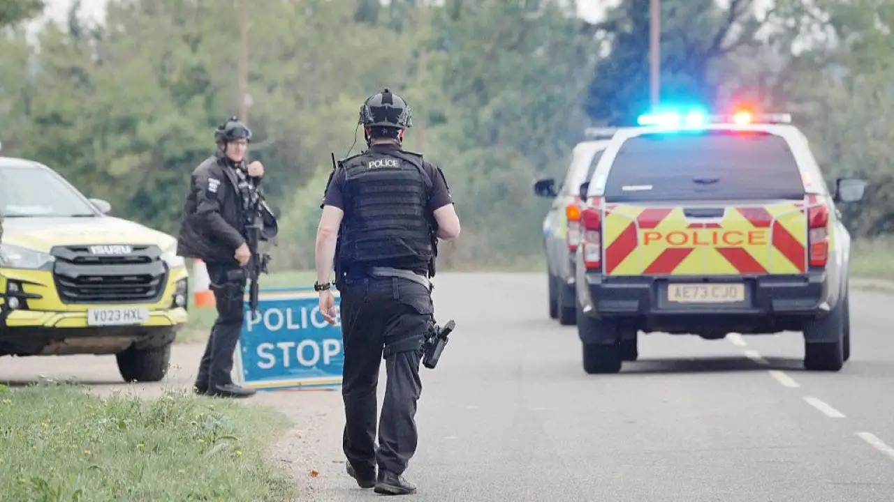 UK police arrest five men on suspicion of terror offenses near air base used by US forces