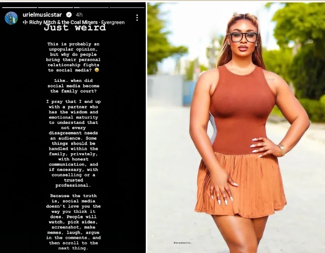 Reality TV Star Uriel Wonders Why Couples Bring Their Relationship Fights Online
