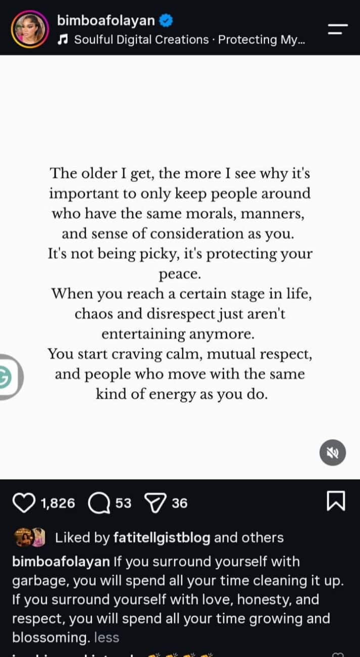 “When you reach a certain stage in life, chaos and disrespect just aren’t entertaining” – Bimbo Afolayan speaks out amidst colleagues’ fight with Desola Afod