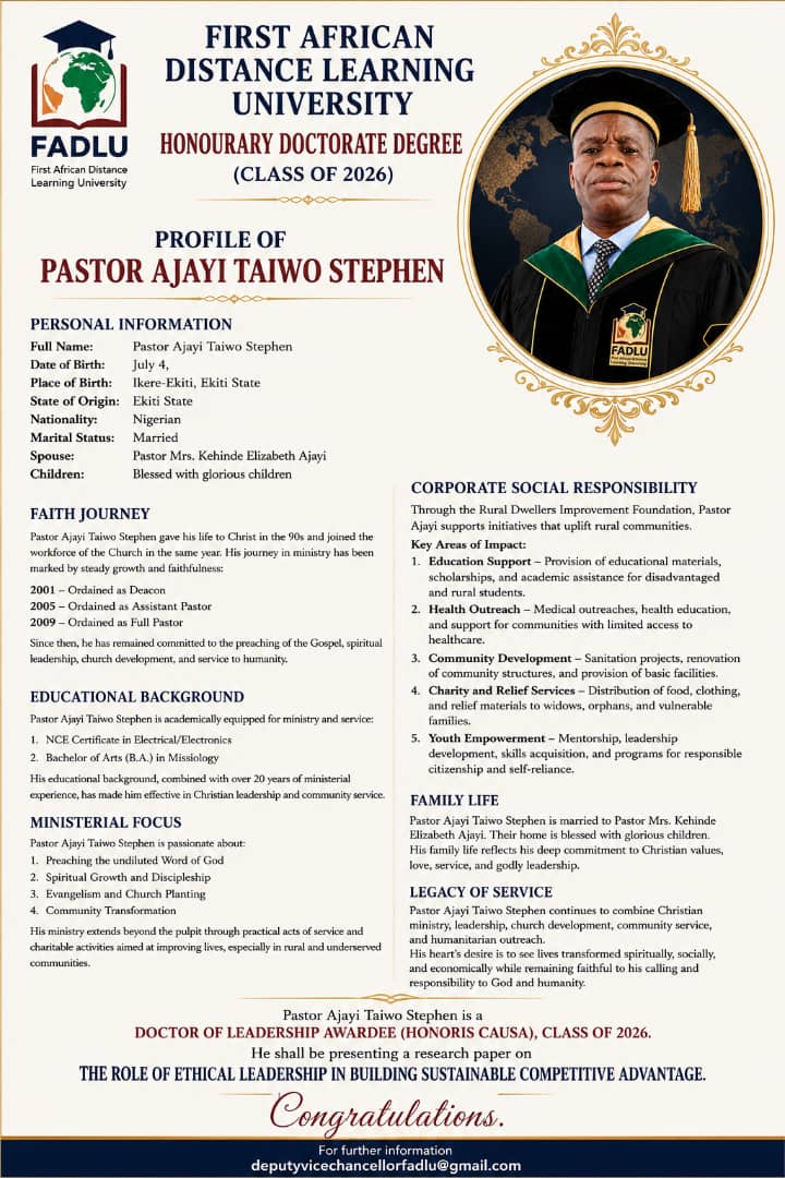 Yes, FADLU Is A Registered And Licensed International Online Institution