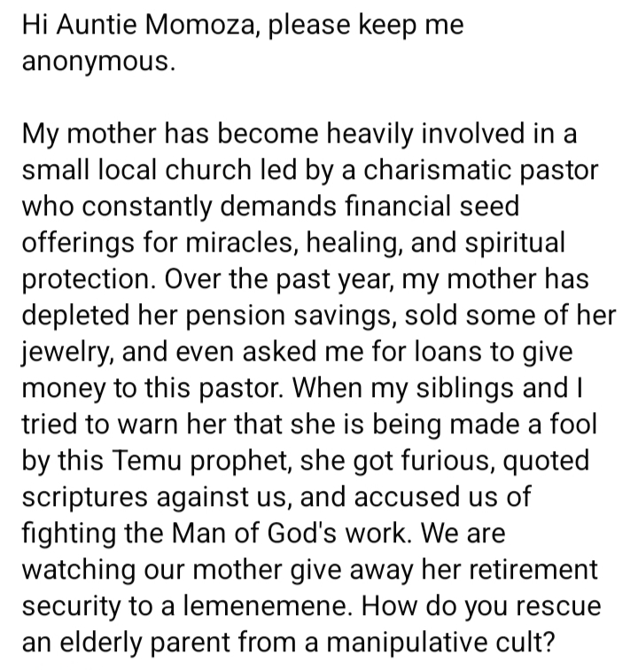 Family seeks help as mother allegedly drains retirement savings on Pastor’s ‘seed offerings’