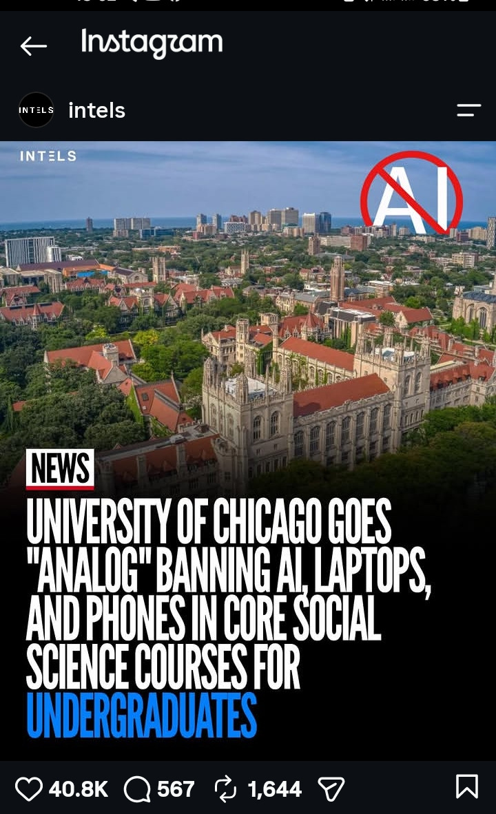 University Of Chicago Bans First Year Students From Using AI For Assignments