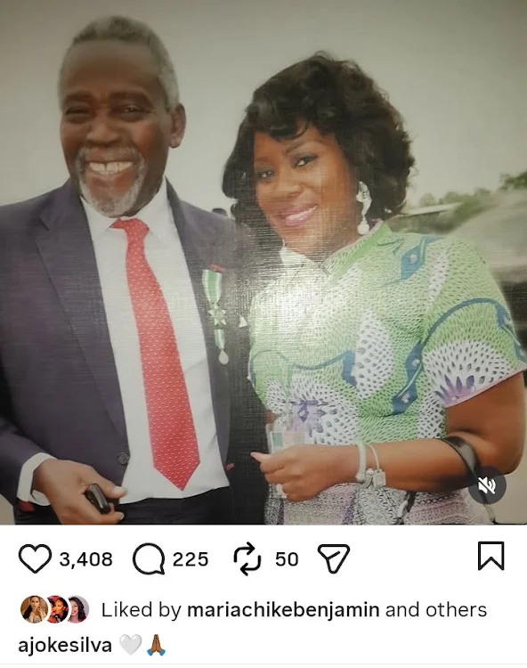 Actress Joke Silva Shares Throwback Photo With Late Husband Olu Jacobs