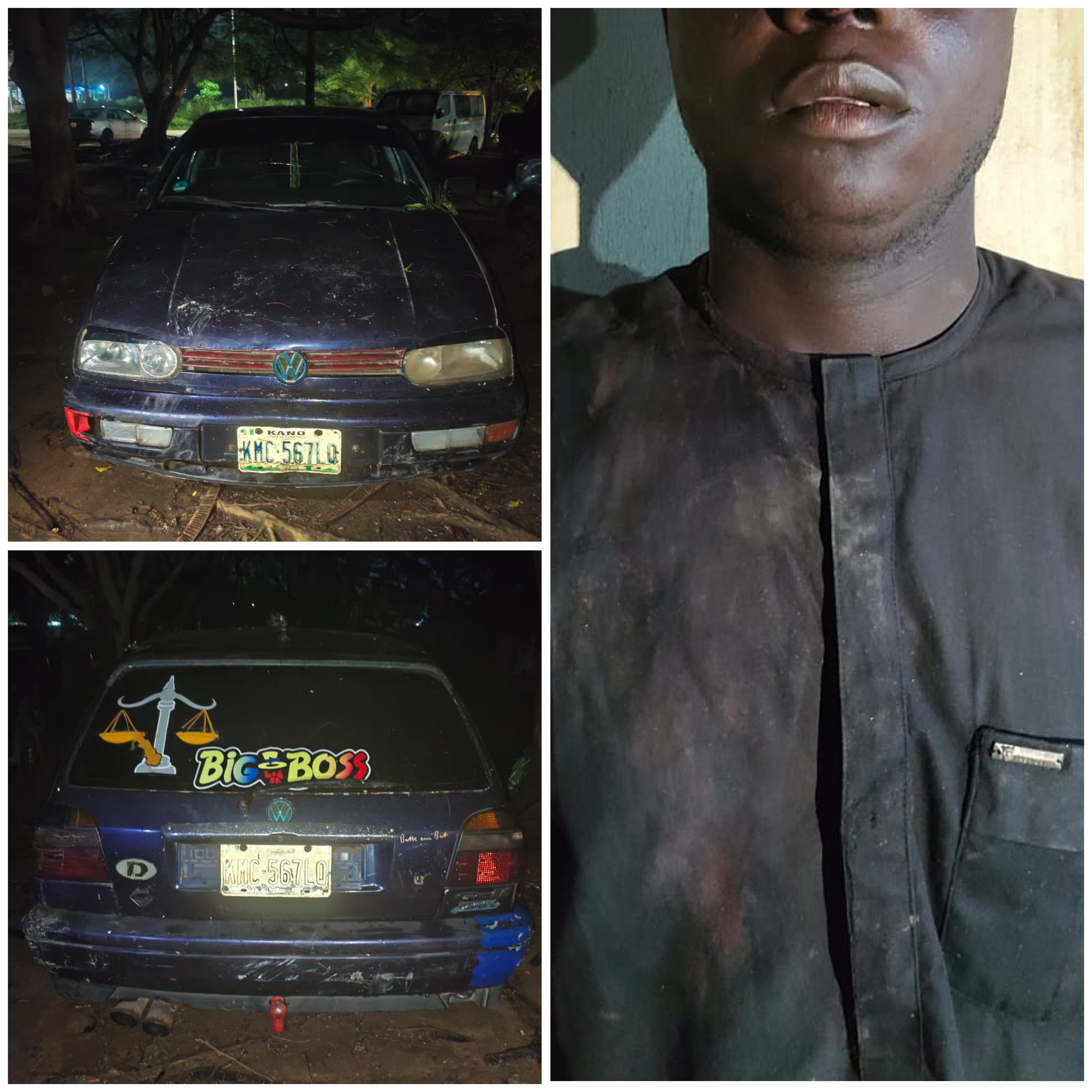FCT police rescue 12-year-old girl being defiled inside a parked car after noticing the car shaking