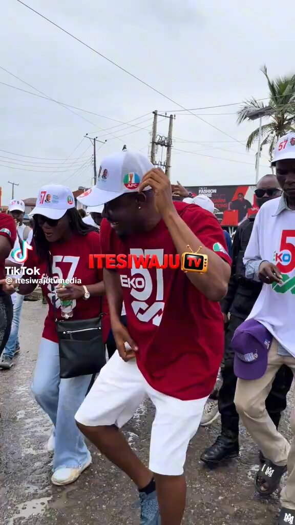 Lege Miami And APC Supporters Campaign For Tinubu On A Bad Road (Video)