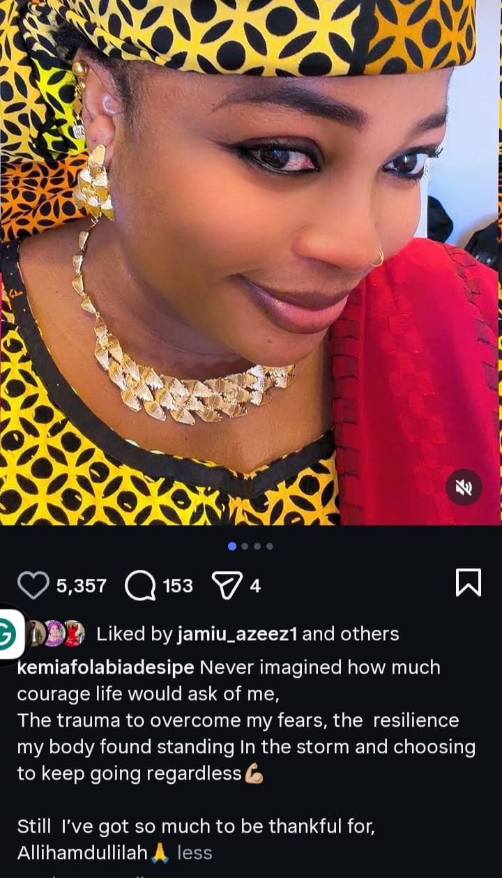 “My trauma helped me overcome my fears” – Actress Kemi Afolabi reflects on her life challenges as she counts her blessings